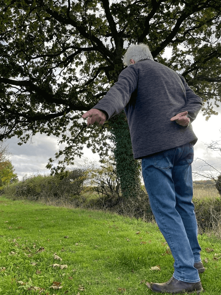 Derek assessing land